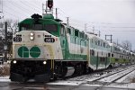 Inbound commuter comes east into the station